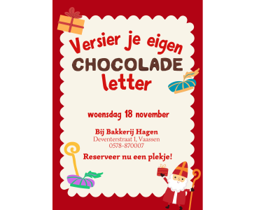 Versier je eigen chocoladeletter!